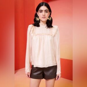 Marie Oliver Estelle Blouse in Soft Cream Womens Size